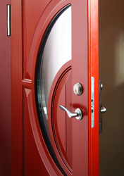 red high security doors