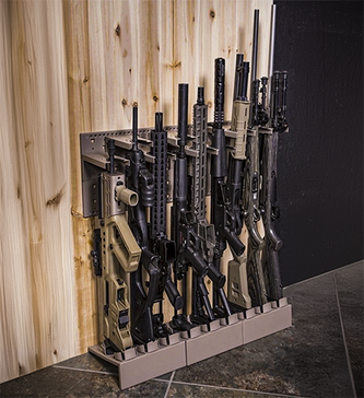 on wall weapons storage 