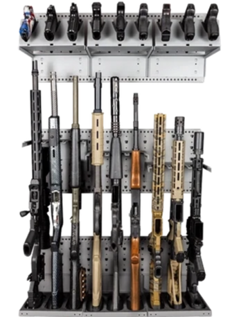 Vertical Handgun And Rifle Storage