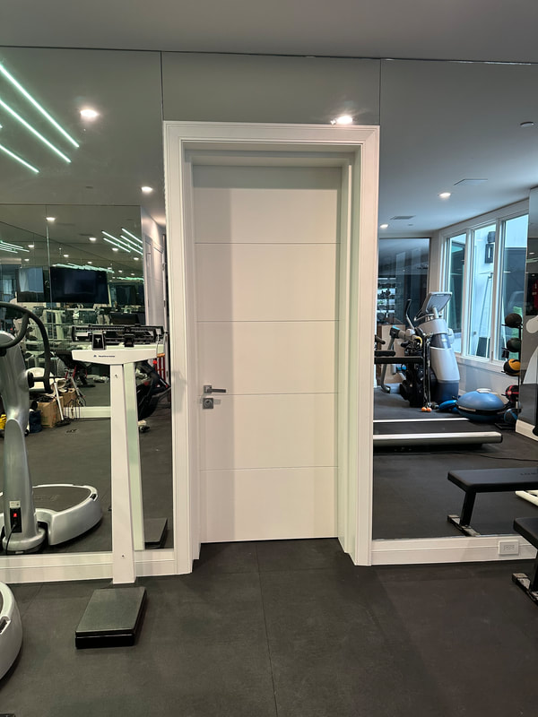 Custom High Security Steel Door With Decorative Wood Skins