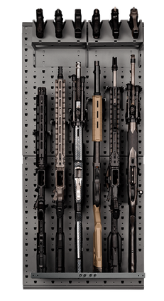 Handgun and rifle wall display