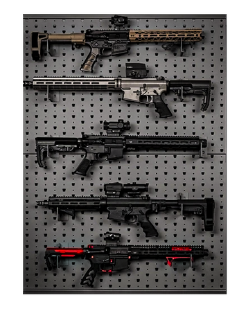 on wall rifle storage