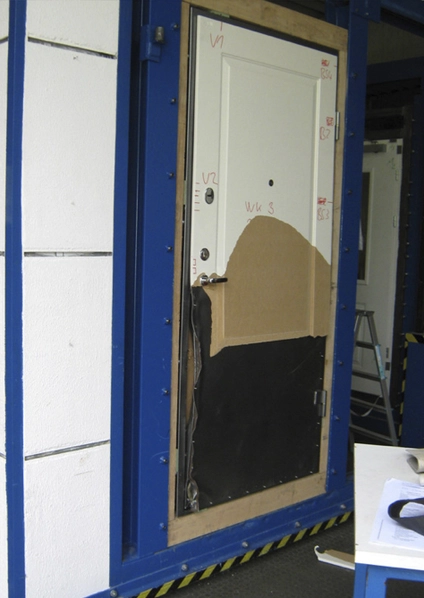 Embassy Series Security Door - Forced Entry Test - Outswing Residential Security Forced Entry Testing For Out-swing Door