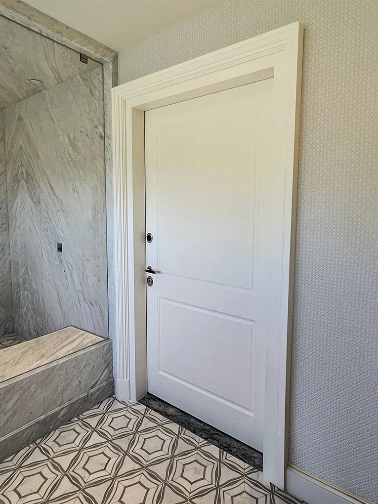 Embassy Vault Room Door For Bathroom Custom Embassy residential security door with wood veneer