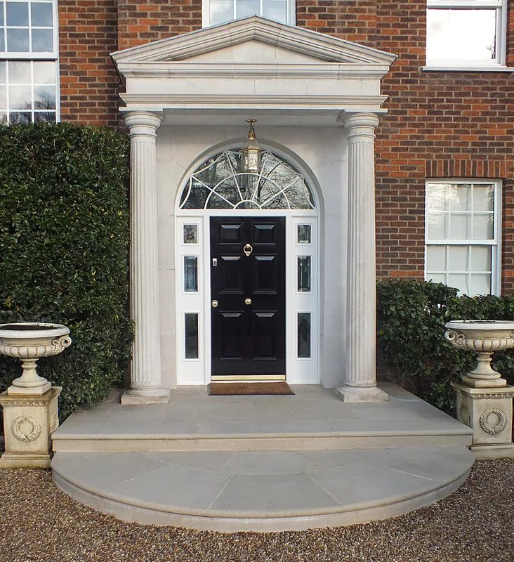 Black high-security entry door with sidelights