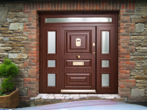 Decorative wood high-security door
