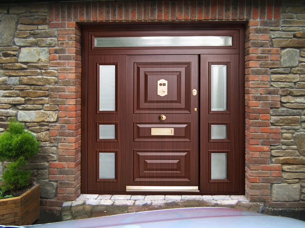 Decorative wood high-security door