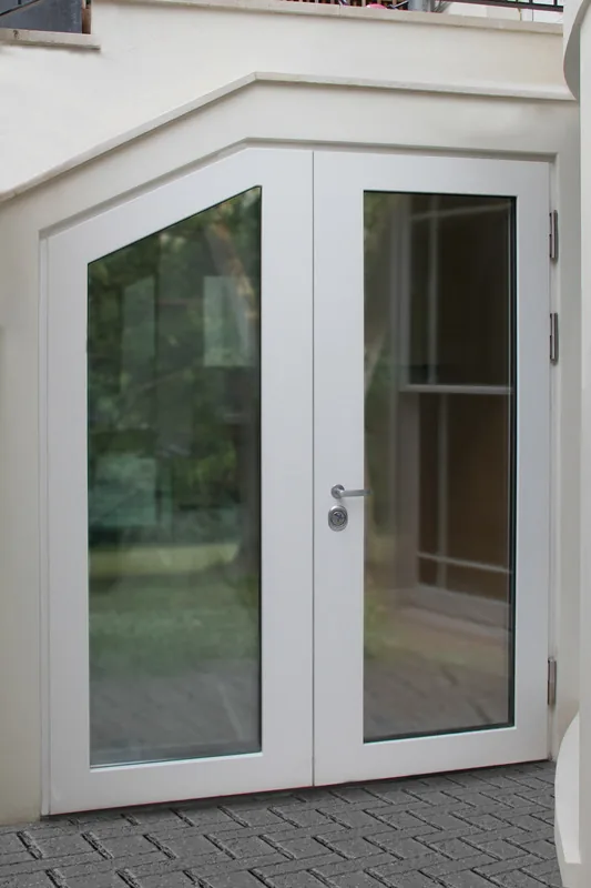 Double glass security doors in a residential opening
