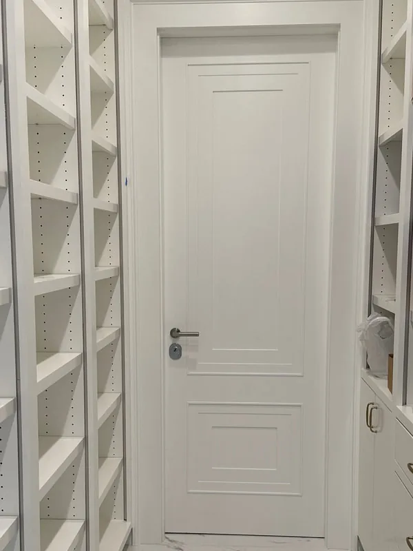 Embassy FE5 safe room security door with decorative panel design