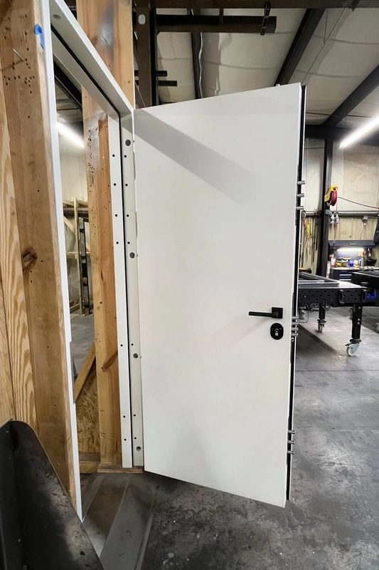 high security door with multi-point locking Pre-hung ballistic rated security door
