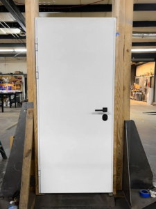 Flush white high-security door