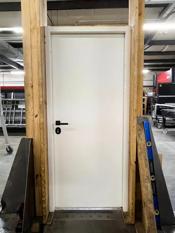 White high-security door with multi-point locking