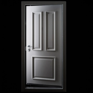 RC3 residential security door with decorative panel design