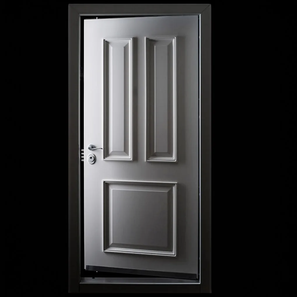 RC3 residential security door with decorative panel design